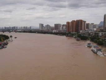 洪峰过境与台风双重影响 贵港31道渡口停止渡运